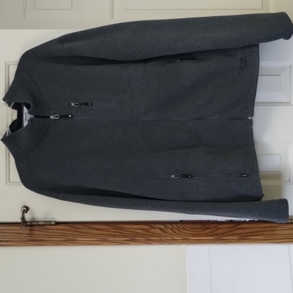 Gander Mountain Guide Series Men's charcoal front zip Polartec fleece jacket
